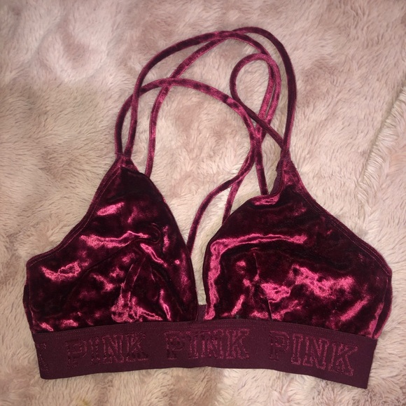 red velvet bralette